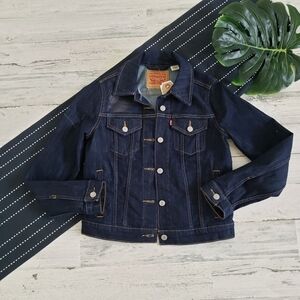 Levis Orginal Trucker Jean Denim Jacket Dark Wash NWT Size Small